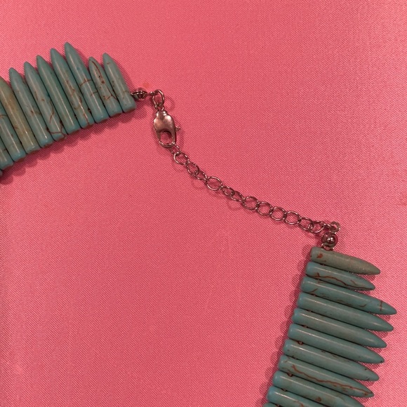 Turquoise stick collar necklace. 17” - Picture 4 of 6